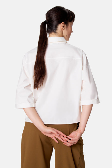 Blouse met 3/4 mouw - wit