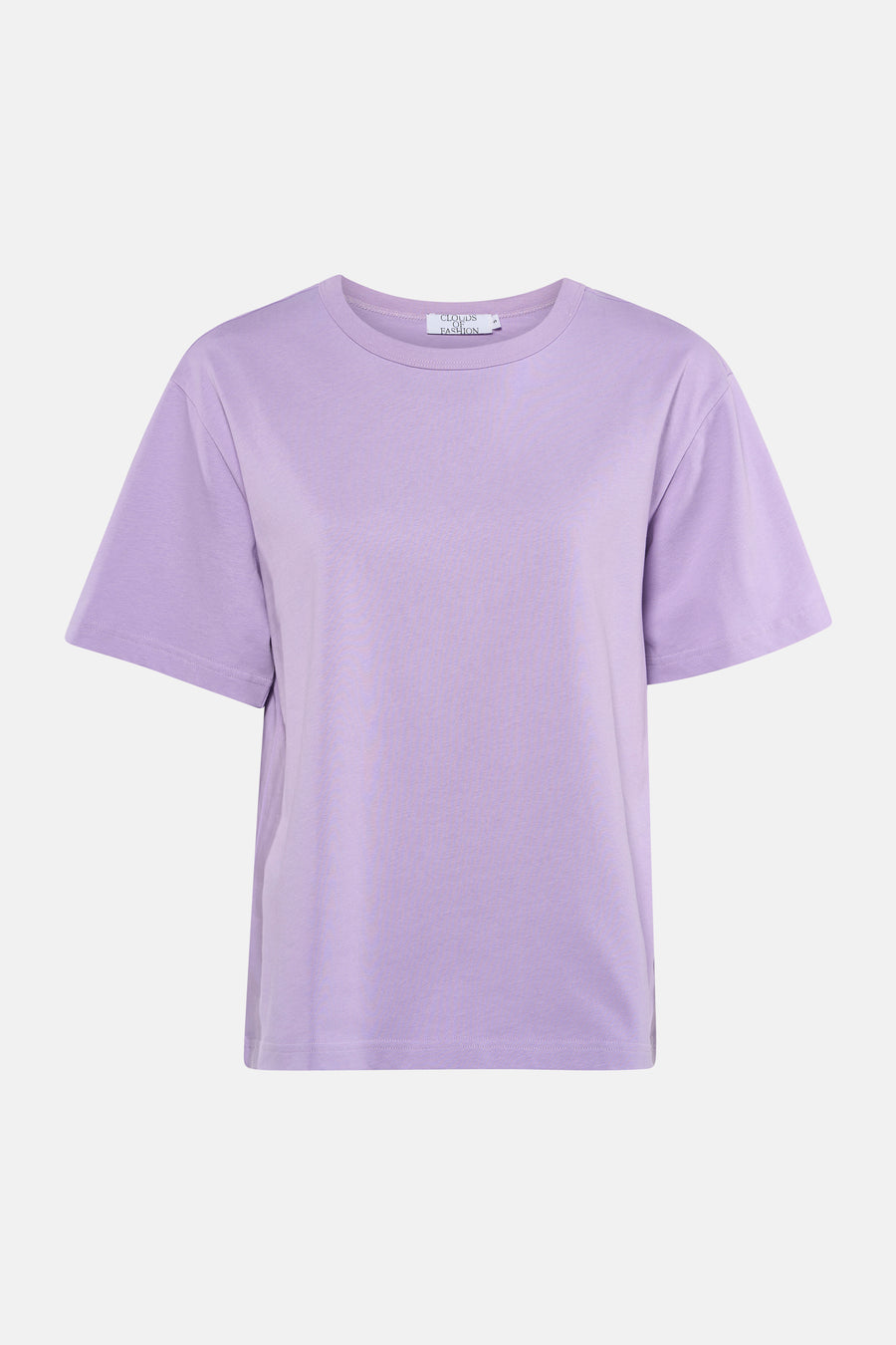 T-shirt violet à manches courtes de Clouds of Fashion, couleur unie et col rond.