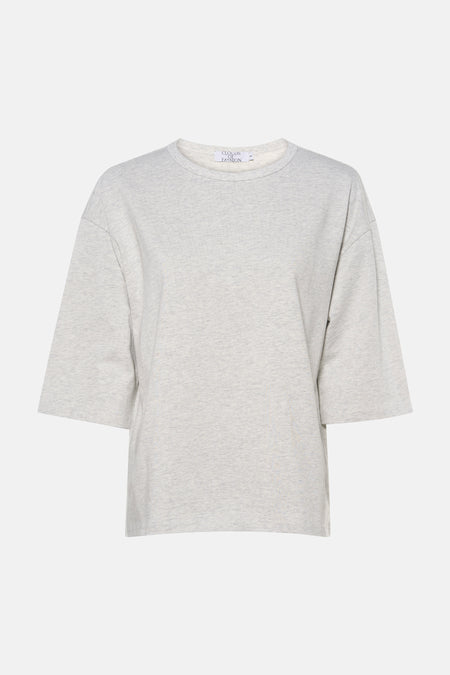 Top uni manche courte gris - Clouds of Fashion