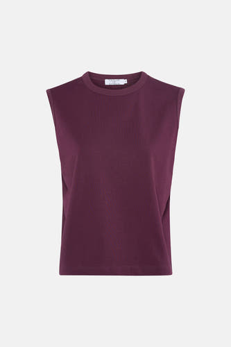 Paarse singlet van Clouds of Fashion, mouwloos model met een ronde hals.