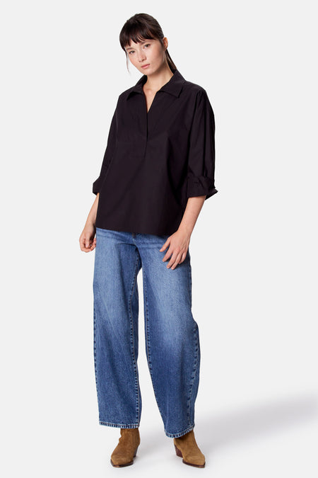 Blouse à manches longues - noir