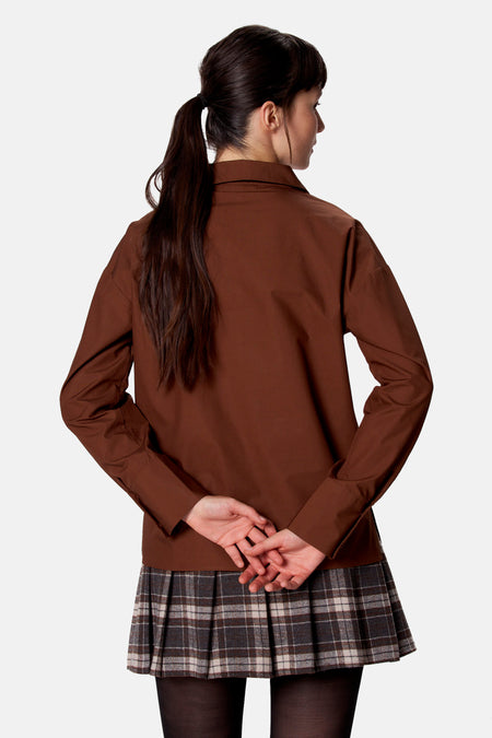 Blouse met lange mouwen - bruin