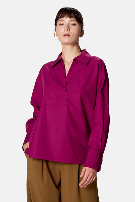 Blouse à manches longues - Mauve