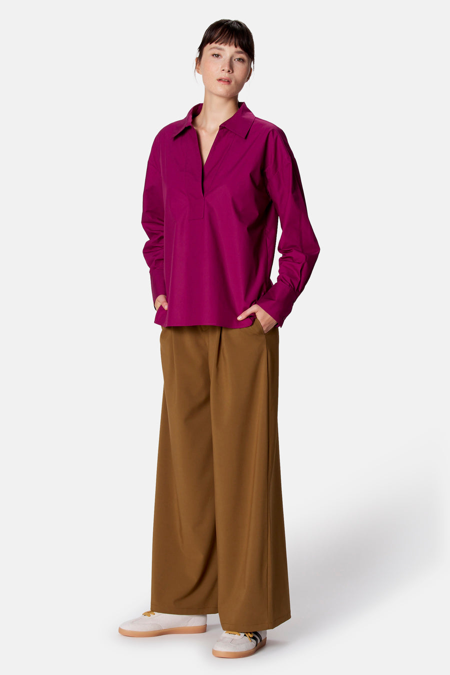 Blouse met lange mouwen - Paars