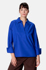 Blouse met lange mouwen - blauw