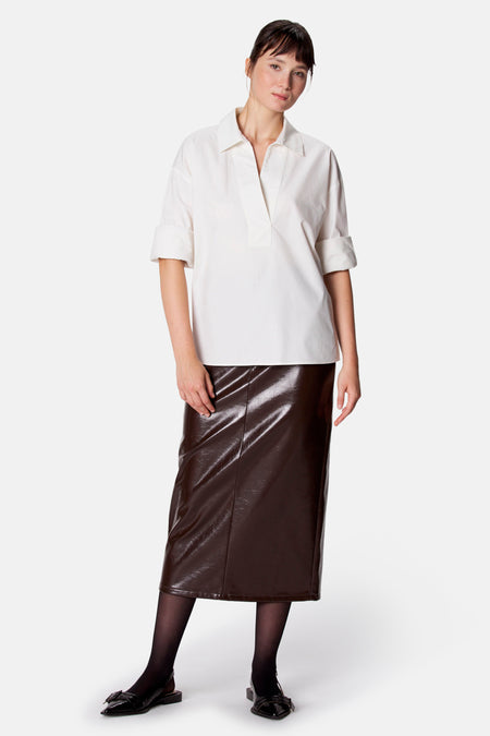 Blouse à manches longues - blanc