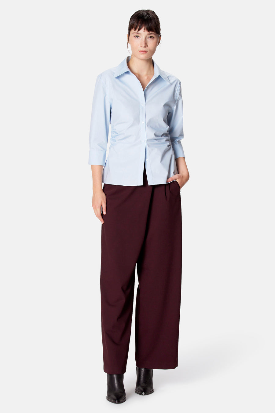 Blouse met lange mouwen - blauw