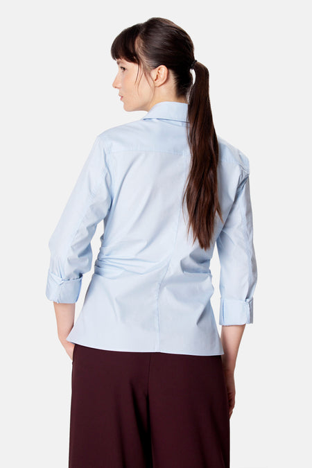 Blouse met lange mouwen - blauw