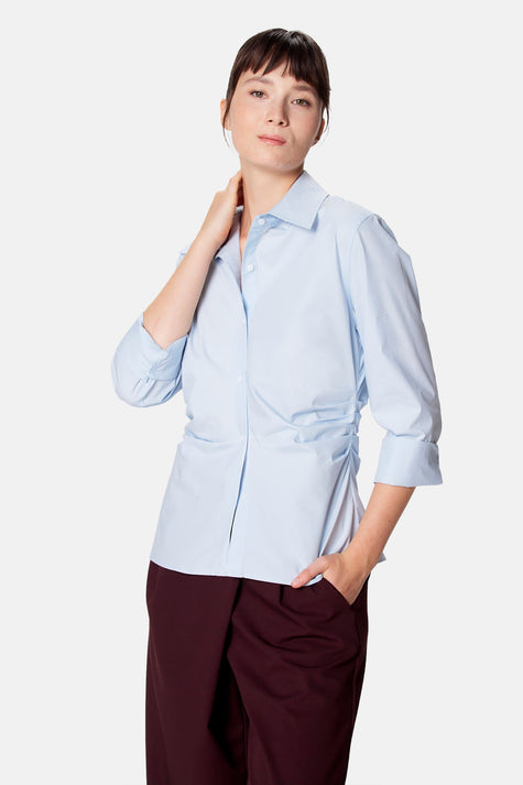 Blouse met lange mouwen - blauw