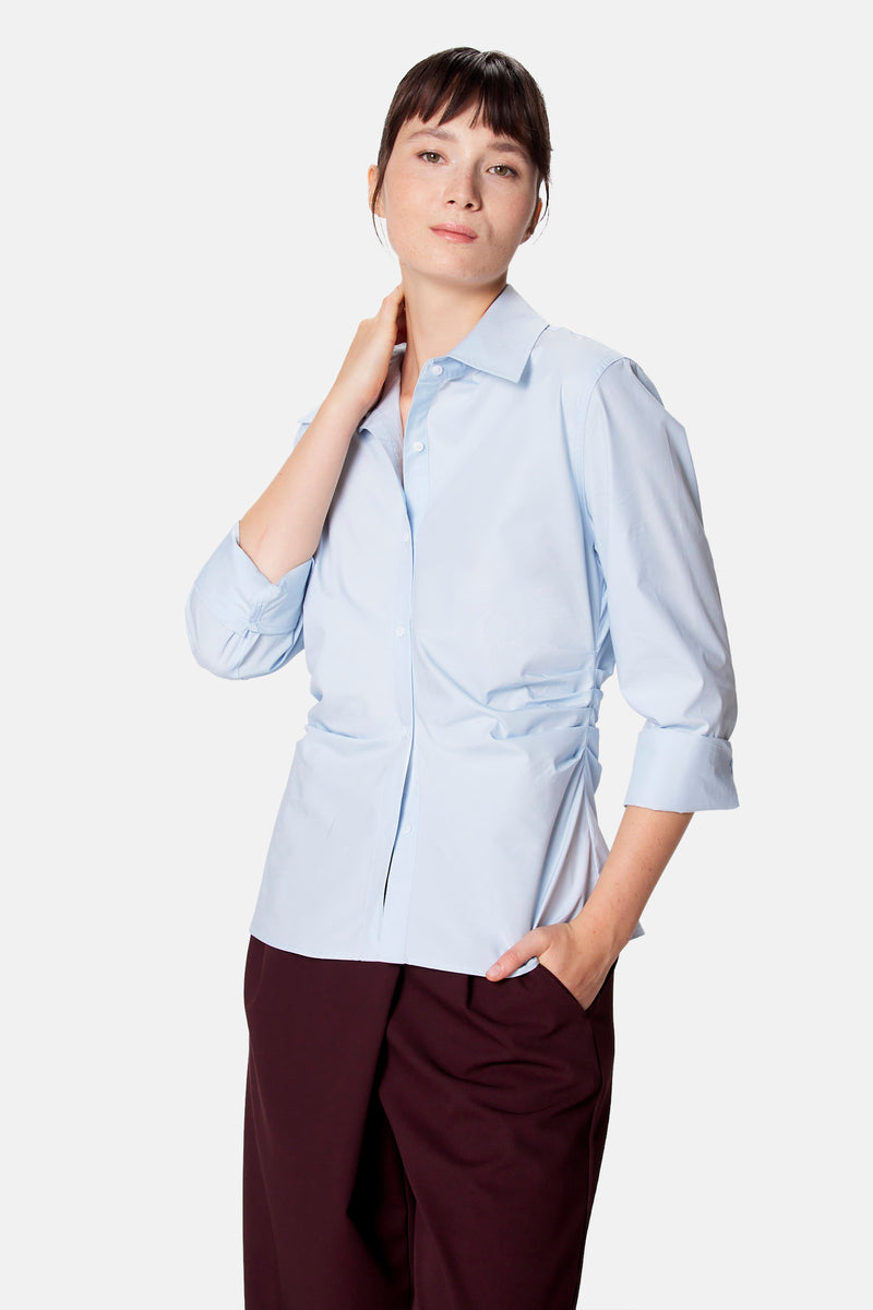 Blouse met lange mouwen - blauw