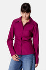Blouse met lange mouwen - paars