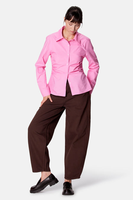 Blouse à manches longues - rose