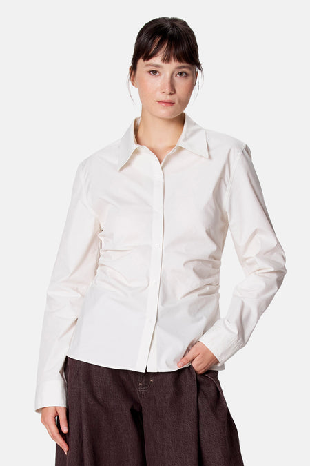Blouse à manches longues - blanc