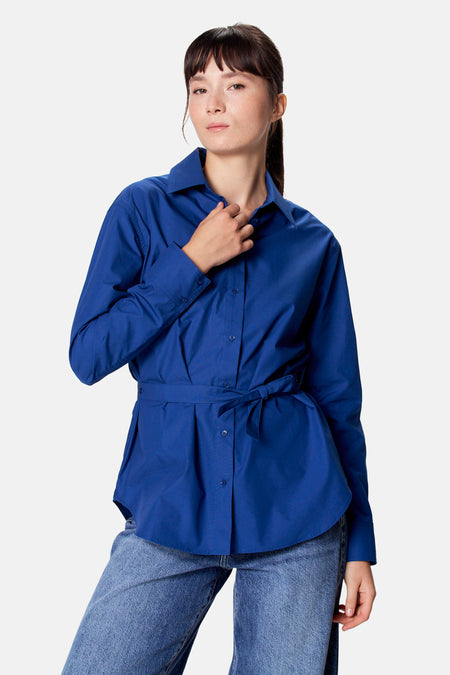 Blouse à manches longues - bleu