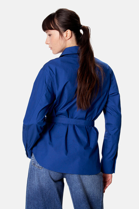 Blouse met lange mouwen - blauw