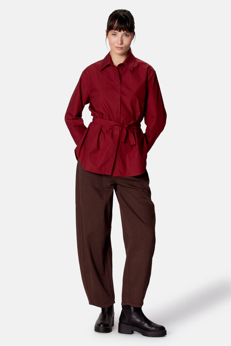 Blouse à manches longues - rouge
