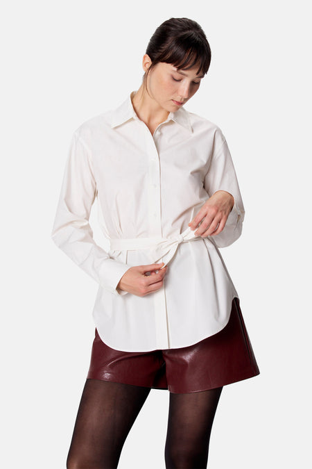 Blouse à manches longues - blanc