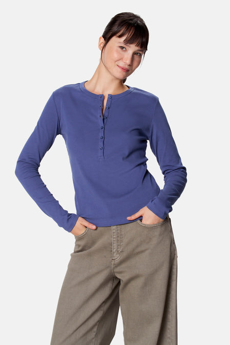 Top (lange mouwen) blauw - Clouds of Fashion