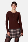 Top (lange mouwen) bruin - Clouds of Fashion
