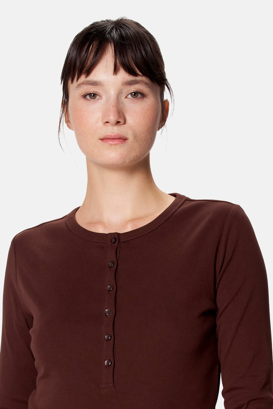 Top (lange mouwen) bruin - Clouds of Fashion