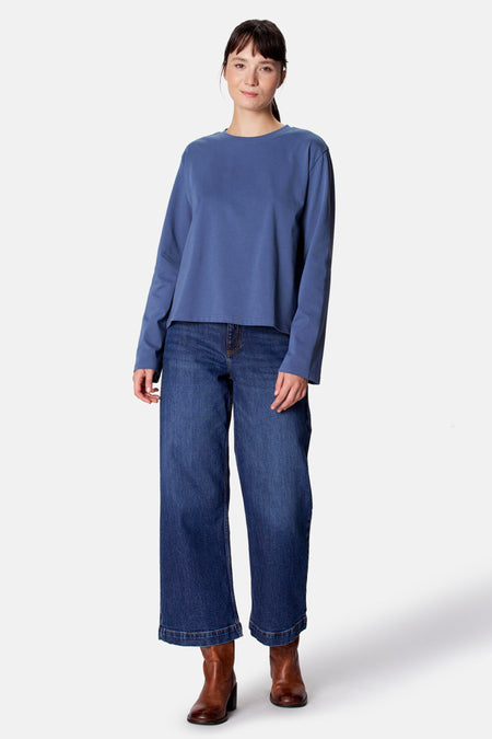 Top (lange mouwen) blauw - Clouds of Fashion