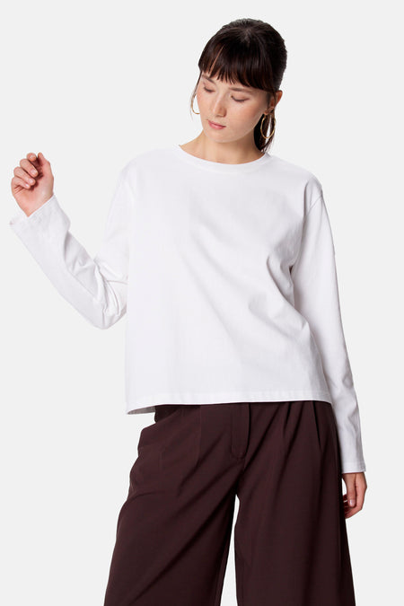 Top (lange mouwen) wit - Clouds of Fashion