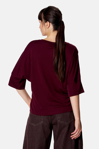 Top uni manche courte rouge - Clouds of Fashion