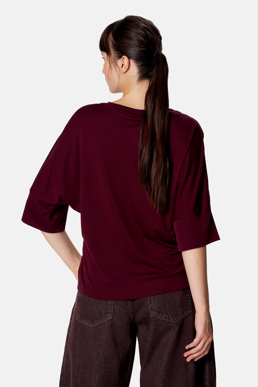 Top uni manche courte rouge - Clouds of Fashion