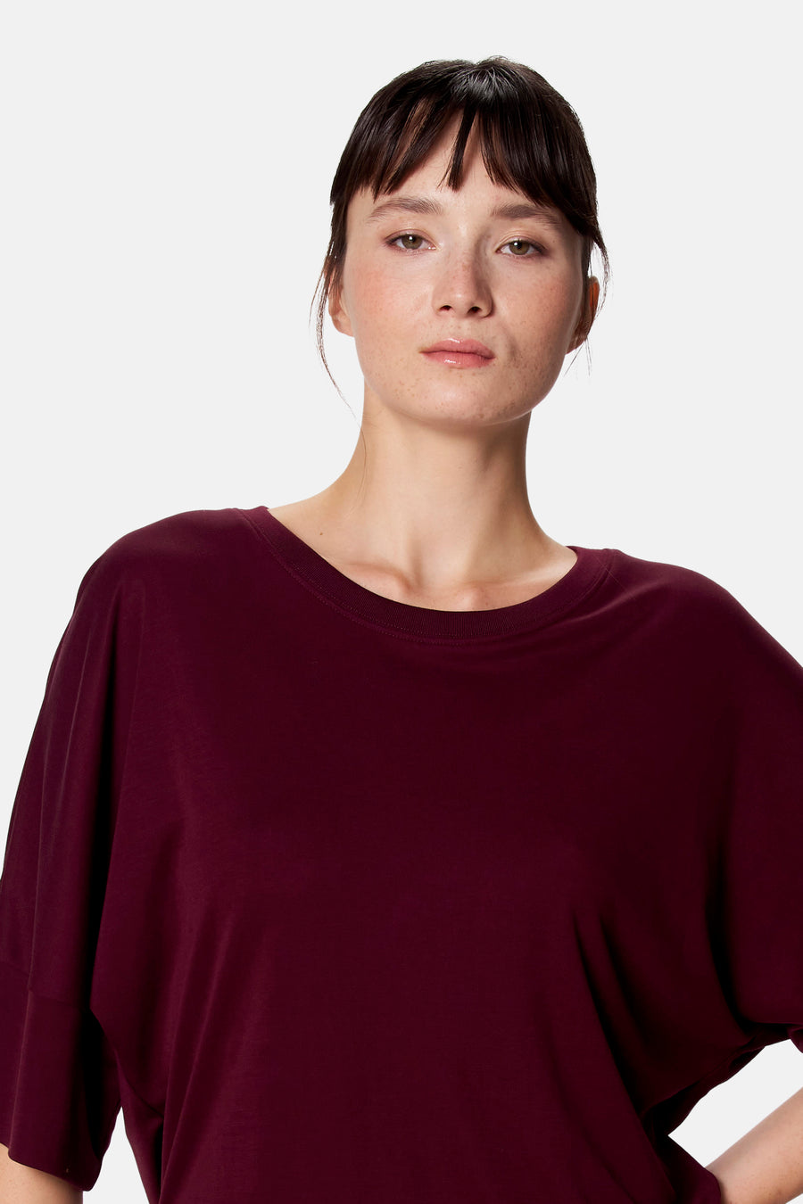 Top uni manche courte rouge - Clouds of Fashion