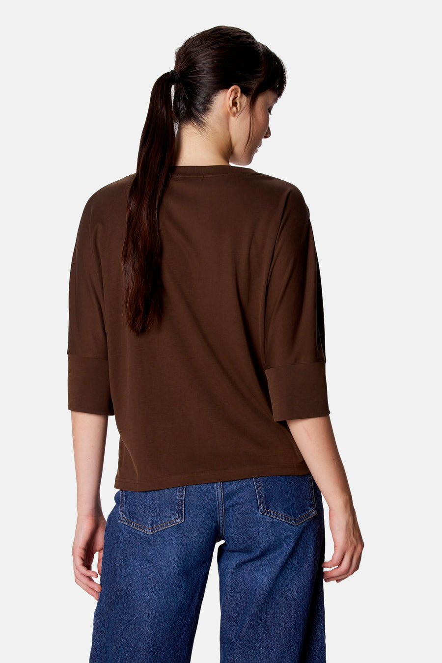 Top (korte mouwen) bruin - Clouds of Fashion