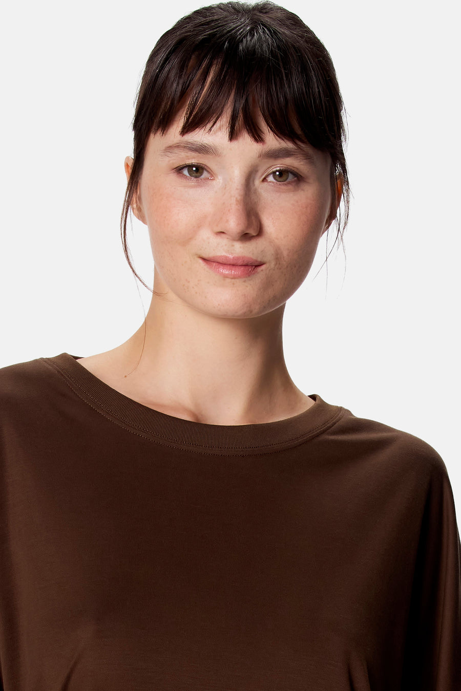 Top (korte mouwen) bruin - Clouds of Fashion