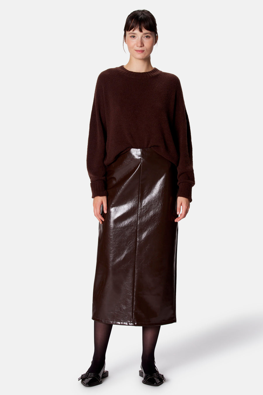 Pull col V brun - Clouds of Fashion