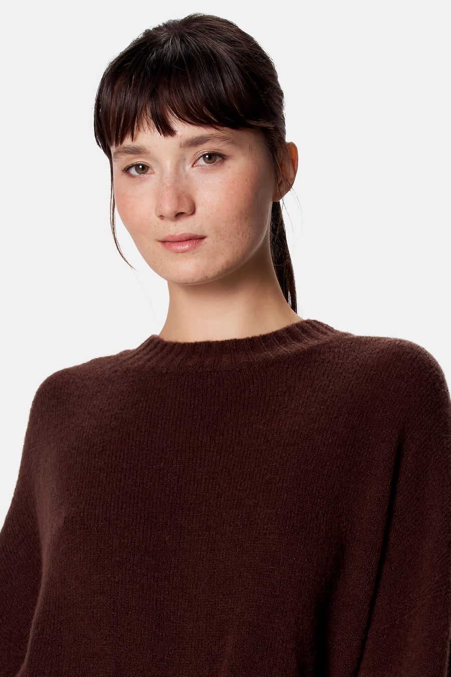 Pull col V brun - Clouds of Fashion