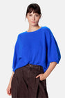 Pull met korte mouwen - blauw