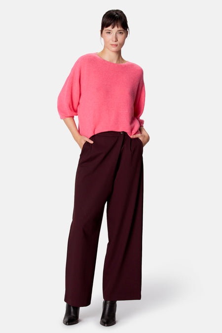 Pull met korte mouwen - roze