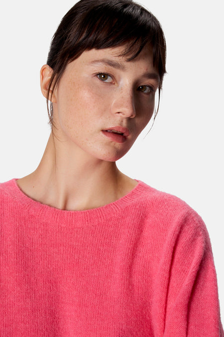 Pull met korte mouwen - roze