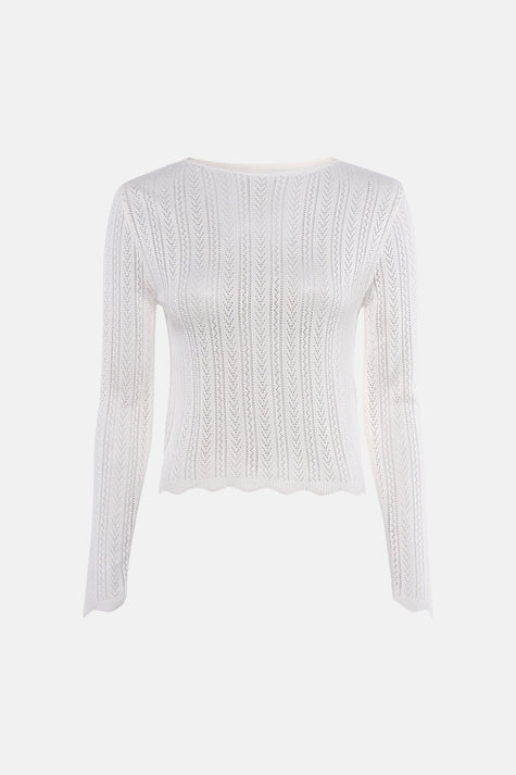 T-shirt met lange mouwen - wit