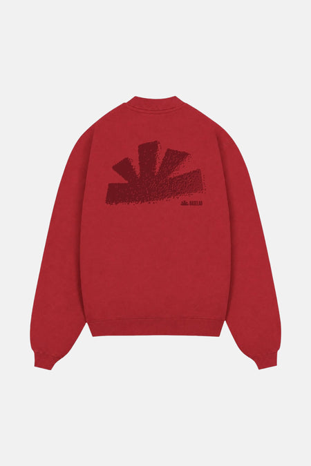 Sweat col O - rouge