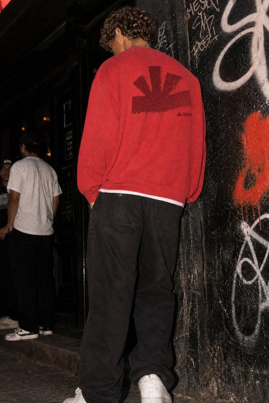 Sweater O-hals - rood