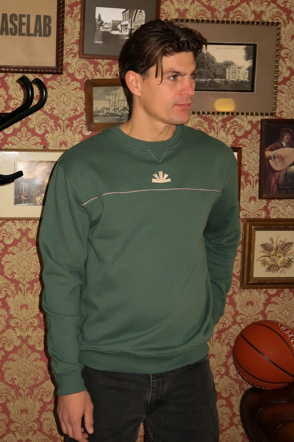 Sweater met ronde hals Groen - BASELAB