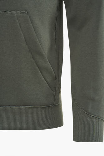 Gilet gris avec capuche de G-Star RAW, gros plan du côté latéral avec poche.