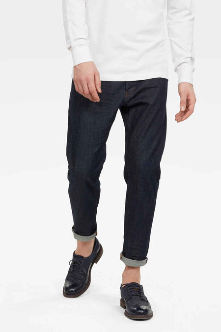 Jean &agrave; coupe carrot - bleu