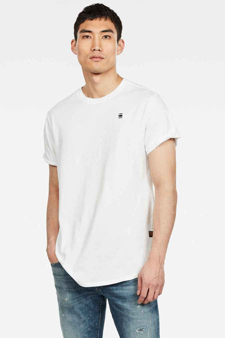 T-shirt blanc de G-Star RAW, à manches courtes et avec un petit logo sur la poitrine.