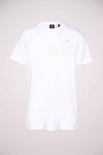 Wit T-shirt van G-Star RAW, met korte mouwen en een klein logo op de borst.