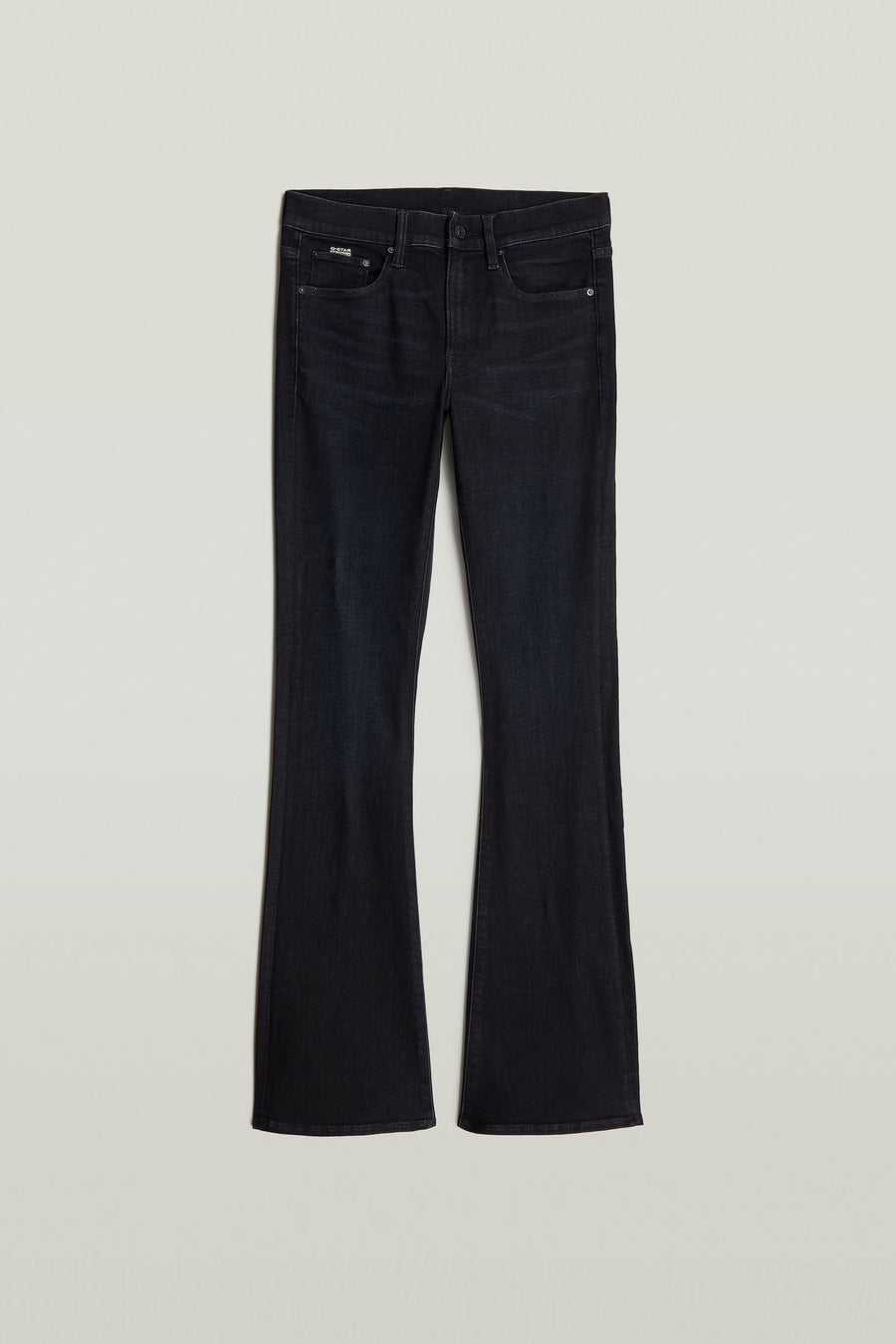 Zwarte flared jeans van G-Star RAW, met een klassieke tailleband en subtiele details.
