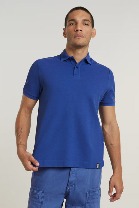 Polo met korte mouwen - blauw
