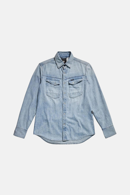 Jeanshemd - sun faded blue mist