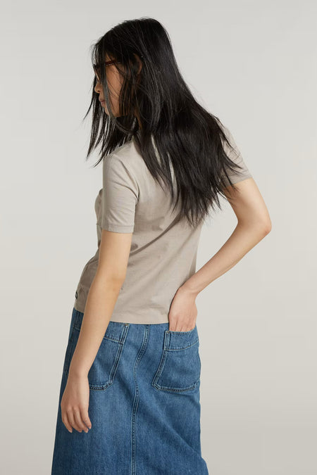 Top uni manche courte Écru - G-Star RAW