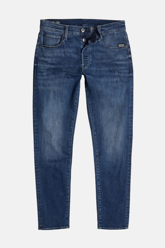 Jean slim fit en denim bleu de G-Star RAW, avec fermeture à boutons et délavage subtil.