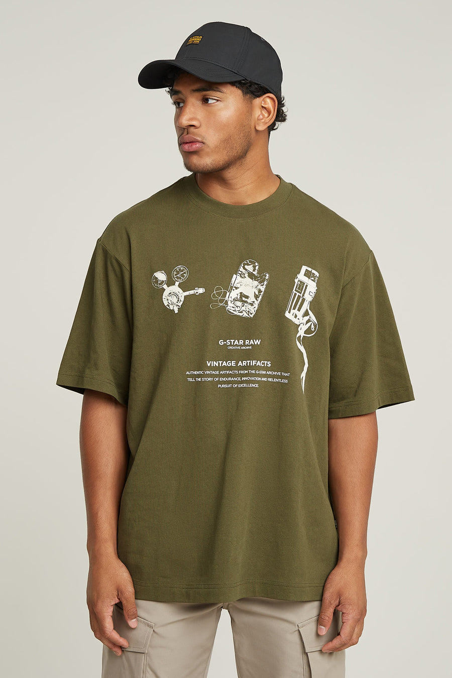 T-shirt met korte mouwen - Kaki - G-Star RAW